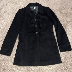 J Crew Ruffle Wool Coat